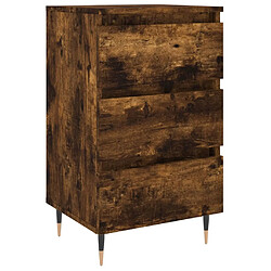 vidaXL Table de chevet chêne fumé 40x35x69 cm bois d’ingénierie