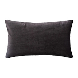 Avis Atmosphera, Createur D'Interieur Coussin effet velour à imprimé tropic - Gris foncé et or - 30 x 50 cm