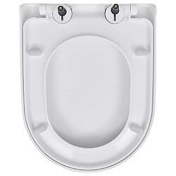 Acheter vidaXL Abattant WC avec frein de chute 2 pcs Plastique Blanc