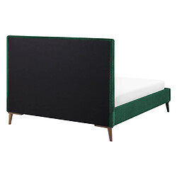 Acheter Beliani Lit double en velours vert 140x200 cm BAYONNE