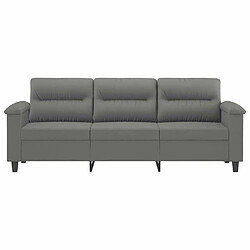 Avis Maison Chic Canapé à 3 places,Canapé droit,Sofa de Salon,Banquette Gris foncé 180 cm Tissu microfibre -GKD522734