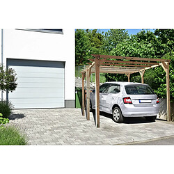 Habitat Et Jardin Carport voiture en bois Solar II 3 x 5 x 2.4