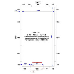 Chambre Froide et Congélateur L2400 mm - Combisteel