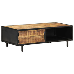 vidaXL Table basse 105x50x35 cm Bois de manguier brut