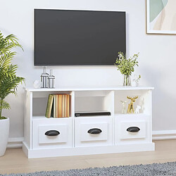 Maison Chic Meuble TV scandinave - Banc TV pour salon blanc 100x35x50 cm bois d'ingénierie -MN43164