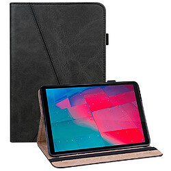 Etui en PU uni avec porte-cartes et support noir pour votre Lenovo Tab M10 HD Gen 2 X306X