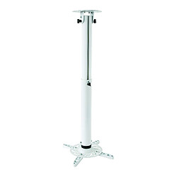 INOTEK PCM 200 50-77-W Support plafond pour vidéoprojecteurs avec mat réglable de 50 cm à 77 cm - blanc