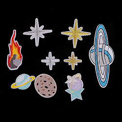 Série de l'espace 23pcs star couture broderie patchs artisanat broderie applique