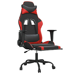 Avis Maison Chic Chaise de jeu, Chaise gaming de massage avec repose-pied, Fauteuil gamer,Chaise de Bureau Noir&Rouge Similicuir -GKD75037