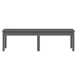 Acheter Maison Chic Banc de jardin à 2 places | Banquette de jardin | Chaise Relax gris 159,5x44x45cm bois massif de pin -MN49215