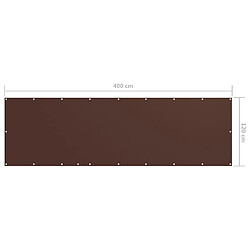 Acheter vidaXL Écran de balcon Marron 120x400 cm Tissu Oxford