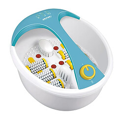 Masseur pour les pieds avec eau, massage à bulles et vibrations, 90, Blanc/Bleu, MPM, MMS-03