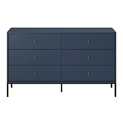 Avis Vente-Unique Commode 6 tiroirs - Bleu - BOGDAN