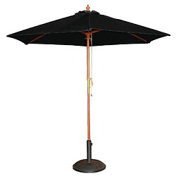 Parasol de terrasse à poulie noir professionnel de 3 m - Bolero