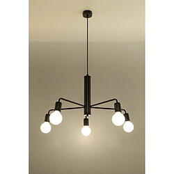 Avis Luminaire Center Plafonnier DUOMO acier noir 5 ampoules