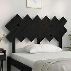 Avis Maison Chic Tête de lit scandinave,Meuble de chambre Noir 122,5x3x80,5 cm Bois massif de pin -MN95752