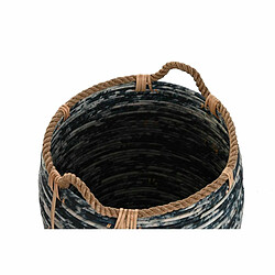 Set de basket DKD Home Decor Blanc Noir Plastique Boho 56 x 56 x 60 cm 52 x 52 x 60 cm