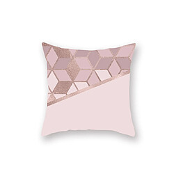 YP Select 4Pcs Rose Golden Powder Pillow et Peach Skin Velvet Pillow Sleeve - 2 Rose 45X45Cm pas cher