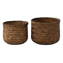 Paris Prix Lot de 2 Paniers en Bambou Triba 39cm Marron