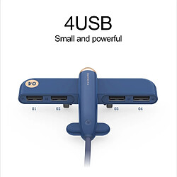 Wewoo HUB USB 5V 0.5A 4 interfaces USB Concentrateur de données Air Extender One (bleu) pas cher