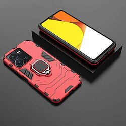 Avis Htdmobiles Coque pour Vivo Y22 / Y22s / Y35 - housse etui rigide anti choc + verre trempe - ROUGE