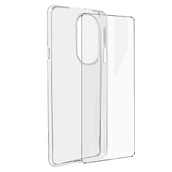 Avizar Coque Motorola Edge 30 Pro Silicone Souple Film Verre Trempé 9H transparent