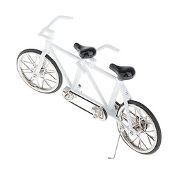 Acheter Échelle 1:16 Vélo Tandem Vélo Modèle Réplique Jouet Collectibles Blanc