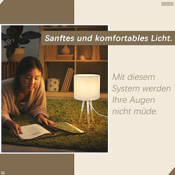 NETTLIFE Lampe de Chevet Lot de 2 Lampe de Table Moderne Salon avec Abat-Jour en Tissu Douille E27 Max 40W Lampe de Chevet Blanche Veilleuse pas cher