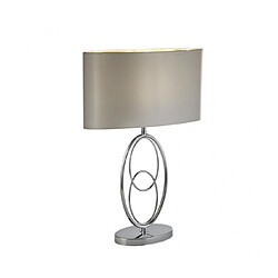 Searchlight Lampde de table Loopy Tissu,acier doux Argent,chrome 1 ampoule 41,5cm