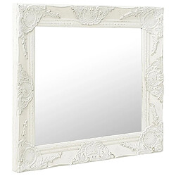 vidaXL Miroir mural style baroque 60x60 cm Blanc