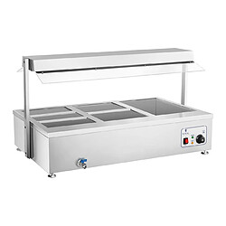 Avis Helloshop26 Bain marie 2900 watts 6 bacs GN - avec compartiment pour viande et robinet de vidange 14_0000562