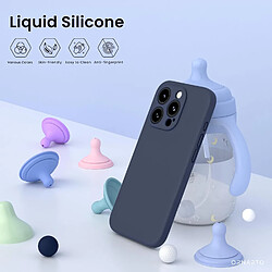 Avis Coque Silicone Bleu Nuit Pour iPhone 14 Pro Max Little Boutik®