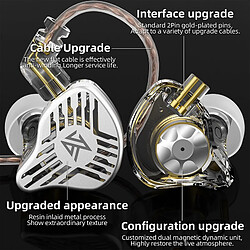 GUPBOO KZ EDS Special Edition Casque avec Dynamic Drive et Mic 3,5 mm HD Hi-Fi In-Ear Headphone avec Bass Monitor Stereo Earphone pour EDX ZEX Phone pas cher