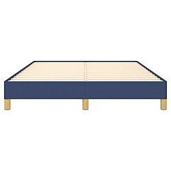 Maison Chic Lit adulte - Lit simple Cadre de lit,Structure du lit Contemporain Bleu 140x190 cm Tissu -MN40587 pas cher