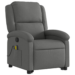 Avis vidaXL Fauteuil de massage inclinable Gris foncé Tissu