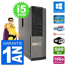 PC Dell OptiPlex 990 SFF Intel i5-2400 RAM 16Go Disque Dur 500Go Windows 10 Wifi - Occasion