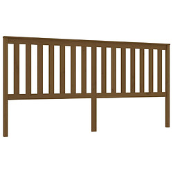 vidaXL Tête de lit Marron miel 206x6x101 cm Bois massif de pin