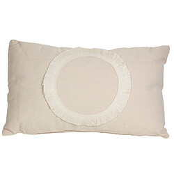 Coussin Romimex Blanc Avec franges 30 x 10 x 50 cm