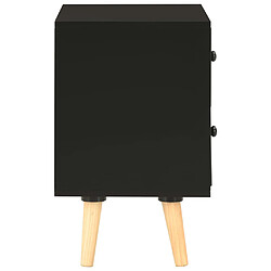 Acheter vidaXL Tables de chevet 2 pcs Noir 40 x 30 x 50 cm Pin massif