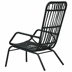 Acheter Maison Chic Chaise de jardin - Fauteuil d'extérieur Résine tressée Noir -MN95500