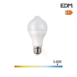 Edm Ampoule LED A60 E27 avec Detecteur 12W 1055lm (75W) 220° - Blanc du Jour 6400K