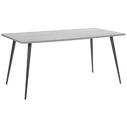 Beliani Table de salle à manger effet béton gris 160 x 80 cm SANTIAGO