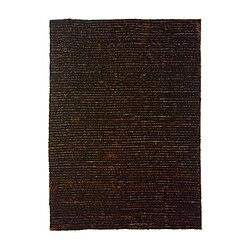 Thedecofactory VIKING - Tapis à poils longs effet soyeux chocolat 120x170