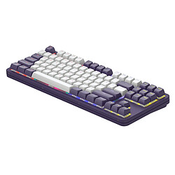 Avis Dark Project ALU87A Violet/Blanc - Clavier Mécanique Gaming ANSI (ENG)