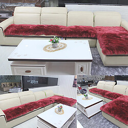 tapis en peau de mouton artificielle moelleux tapis de sol à la maison siège moelleux coussin vin rouge