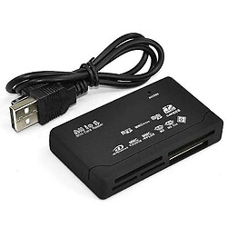 Acheter Universal Tout dans un mini lecteur de carte mémoire USB vers SD SDHC Micro M2 MMC XD CF MS Black