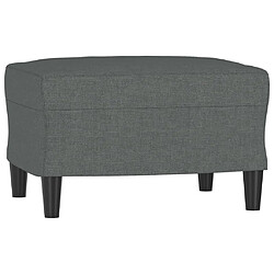 Acheter vidaXL Canapé à 3 places avec repose-pieds Gris foncé 180 cm Tissu