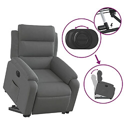 Acheter vidaXL Fauteuil inclinable électrique gris foncé tissu