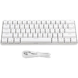 Chrono Clavier pour Tablette RK61 Clavier Mécanique Bluetooth Filaire/sans Fil Pièces D'ordinateur pour Tablette/Téléphone(blanc)