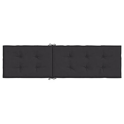 Maison Chic Coussin Confort | pouf | Coussin de chaise de terrasse noir (75+105)x50x3 cm -GKD49395 pas cher